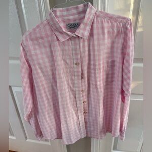 Camixa Pink Gingham Button-Up Shirt